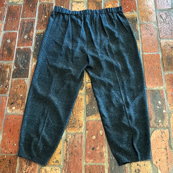 Eileen Fisher 100% Silk Georgette Pleat Pants szLP - Picture 12 of 14